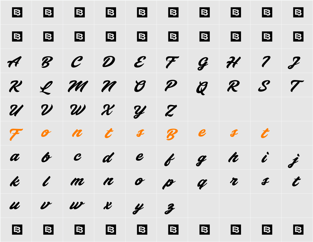 Awesome Script Trial Character Map