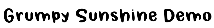 Grumpy Sunshine Demo Font Image
