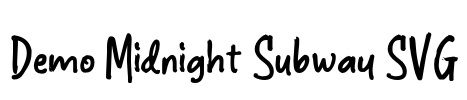 Demo Midnight Subway SVG Font Image