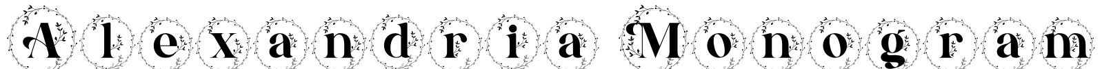 Alexandria Monogram Font Image