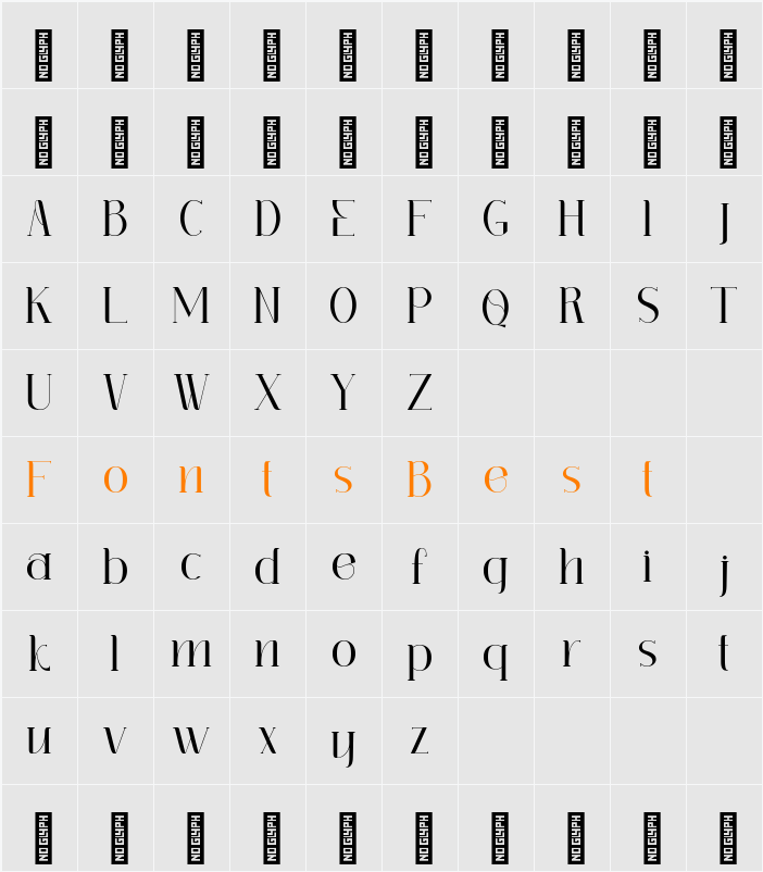 Ameng Demo Font Character Map