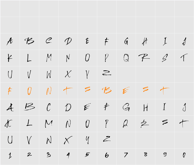 Brosgty DEMO Character Map