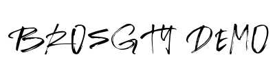 Brosgty DEMO Font Image