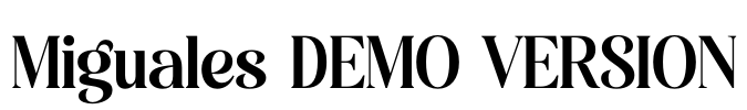 Miguales DEMO VERSION Font Image
