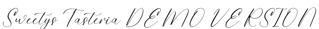 Sweetys Tasteria DEMO VERSION Font Image