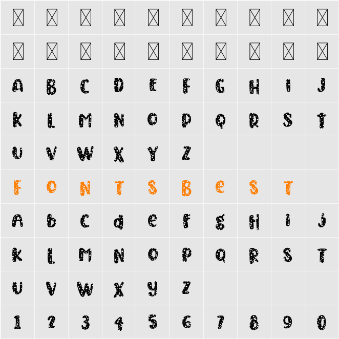 Thanksgiving Joy Dot Character Map