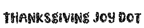 Thanksgiving Joy Dot Font Image