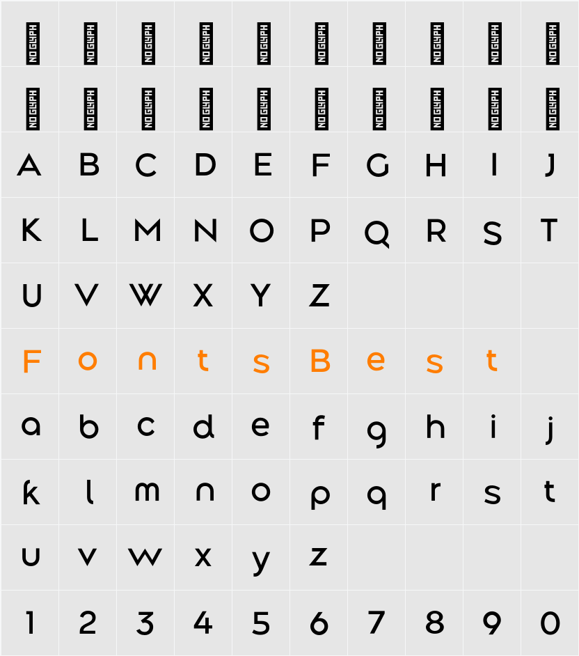 Along Sans s2 Medium Character Map