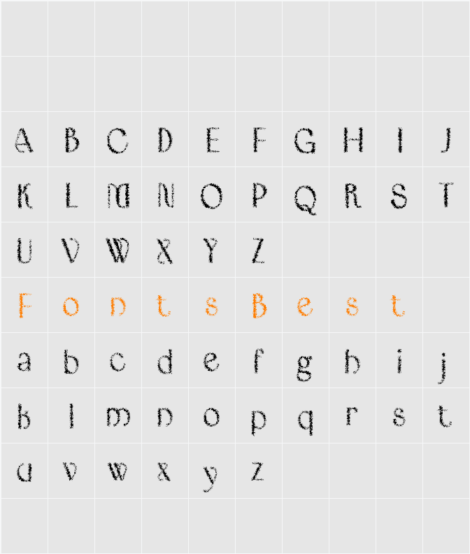 Bordie Unfocus Demo Character Map