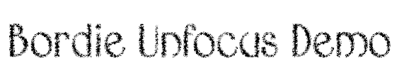 Bordie Unfocus Demo Font Image