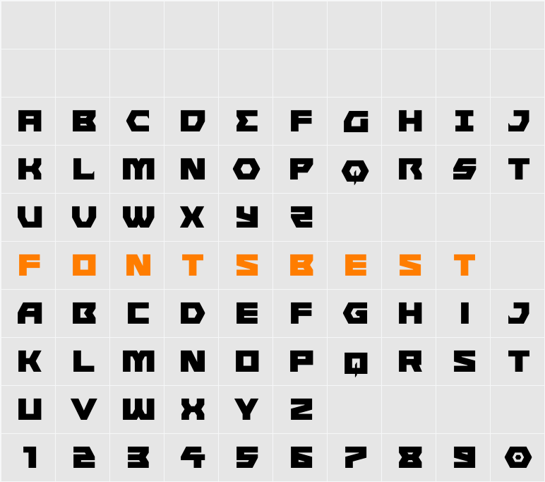 Cyberform Title Character Map