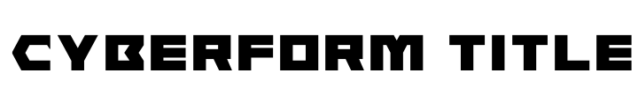 Cyberform Title Font Image