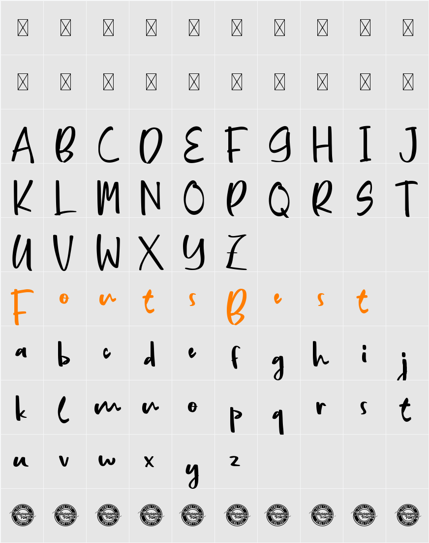 Pure Smile Demo Character Map