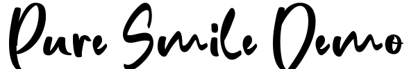 Pure Smile Demo Font Image
