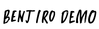 Benjiro DEMO Font Image