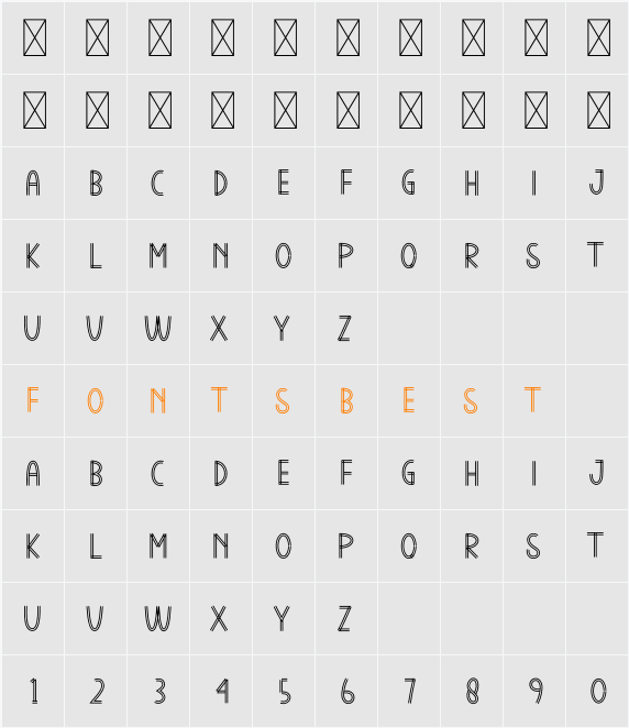 Linedoor Character Map
