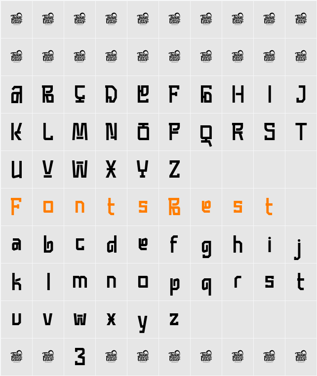 MONCBLA Trial Character Map