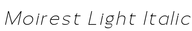 Moirest Light Italic Font Image