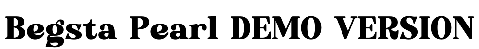 Begsta Pearl DEMO VERSION Font Image