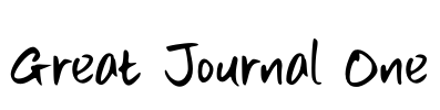 Great Journal One Font Image