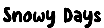 Snowy Days Font Image