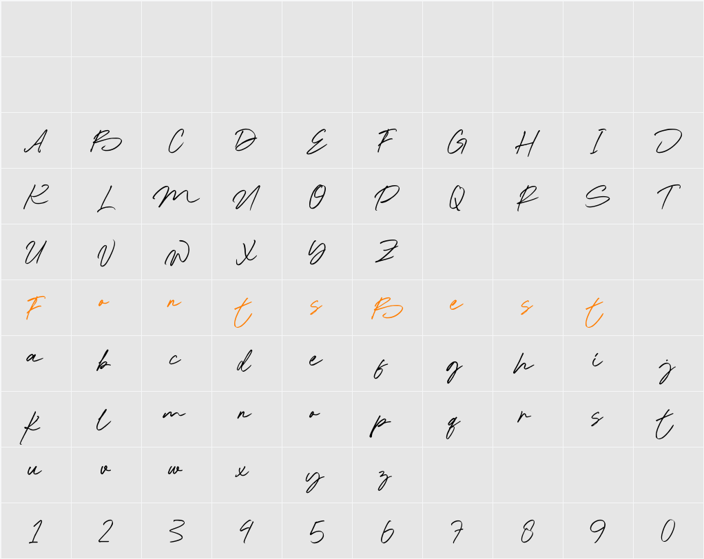 Normal Character Map