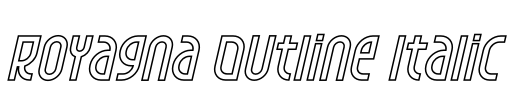 Royagna Outline Italic Font Image