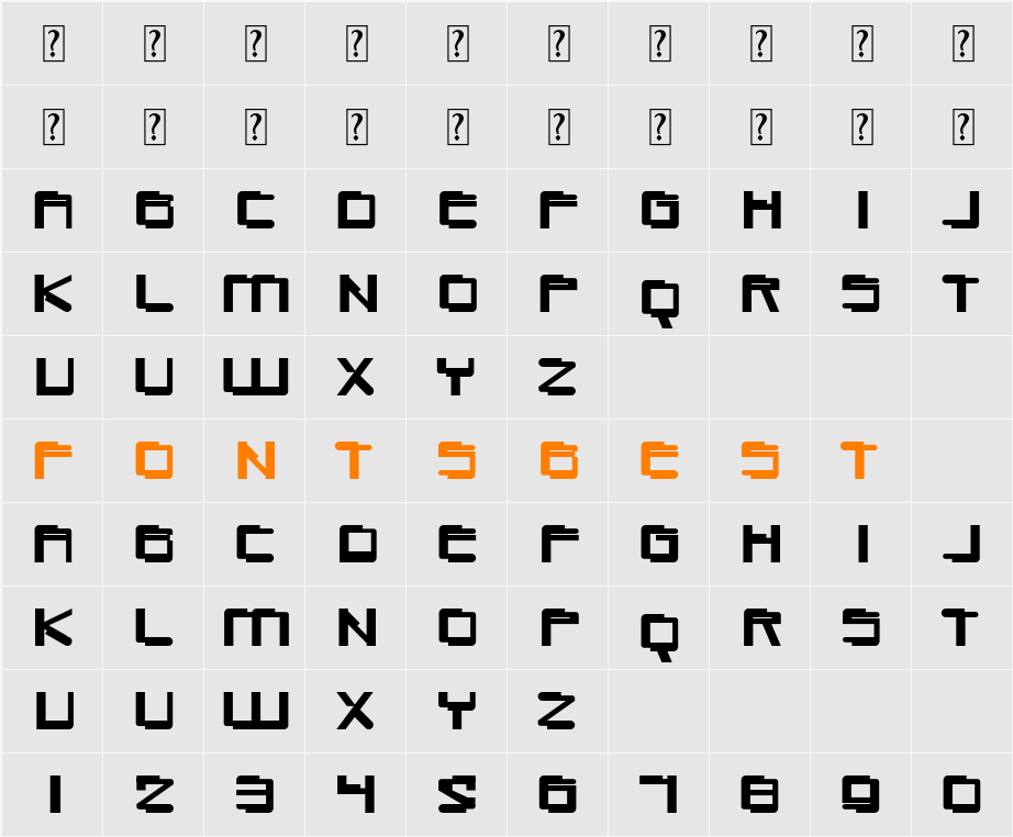 Aeogo Pro Try Character Map