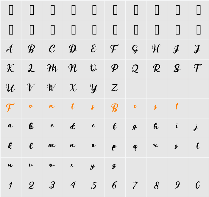 Valestine Character Map
