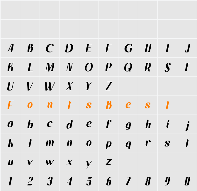 Laksmi Med Character Map