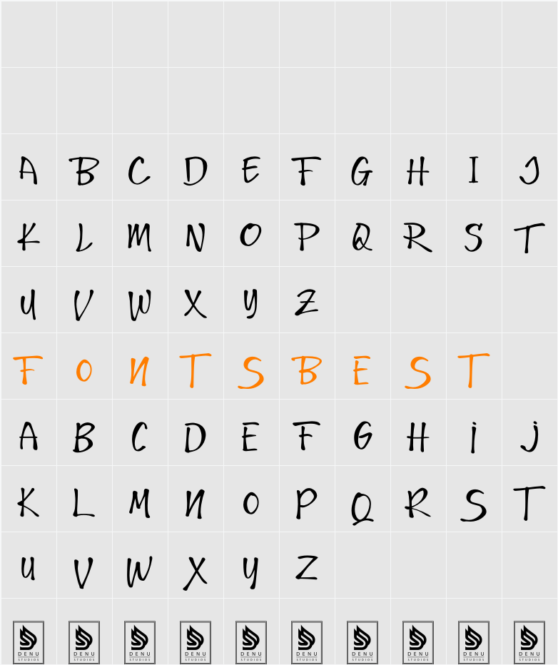 Glaciso Character Map