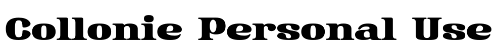 Collonie Personal Use Font Image