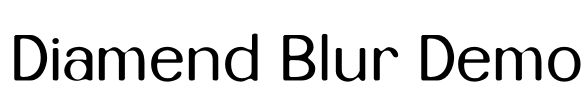 Diamend Blur Demo Font Image