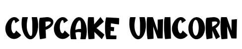 Cupcake Unicorn Font Image