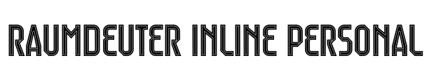 Raumdeuter Inline Personal Font Image