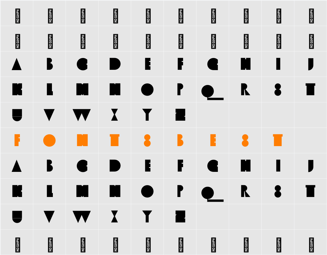 ST Classic Geometry DEMO Character Map
