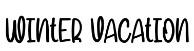 Winter Vacation Font Image