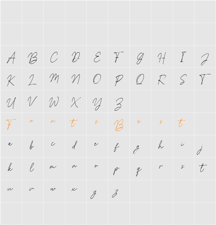 Delistan Character Map