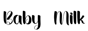Baby  Milk Font Image