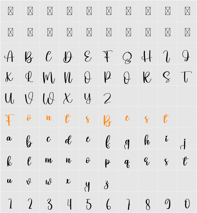 Ginger Character Map