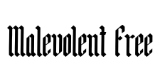 Malevolent Free Font Image
