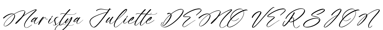 Maristya Juliette DEMO VERSION Font Image