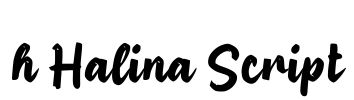 h Halina Script Font Image