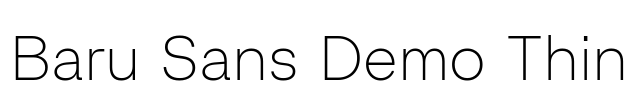 Baru Sans Demo Thin Font Image