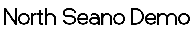 North Seano Demo Font Image