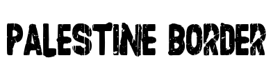 Palestine Border Font Image