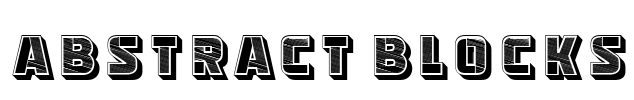 Abstract Blocks Font Image