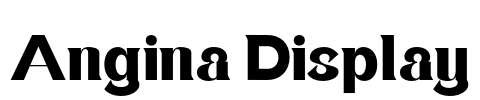 Angina Display Font Image
