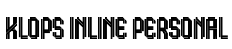 Klops Inline Personal Font Image