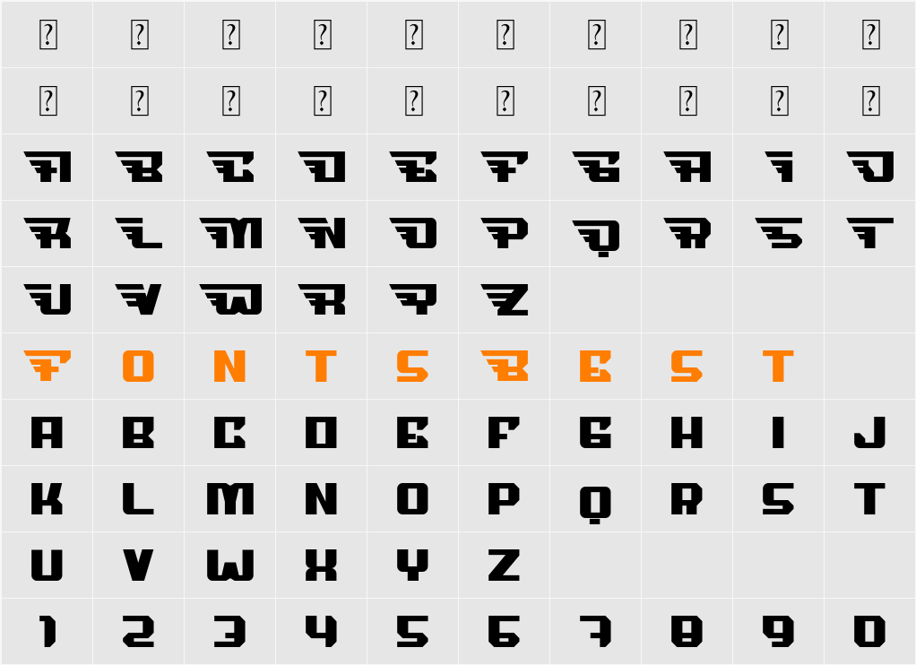 Pinion Character Map